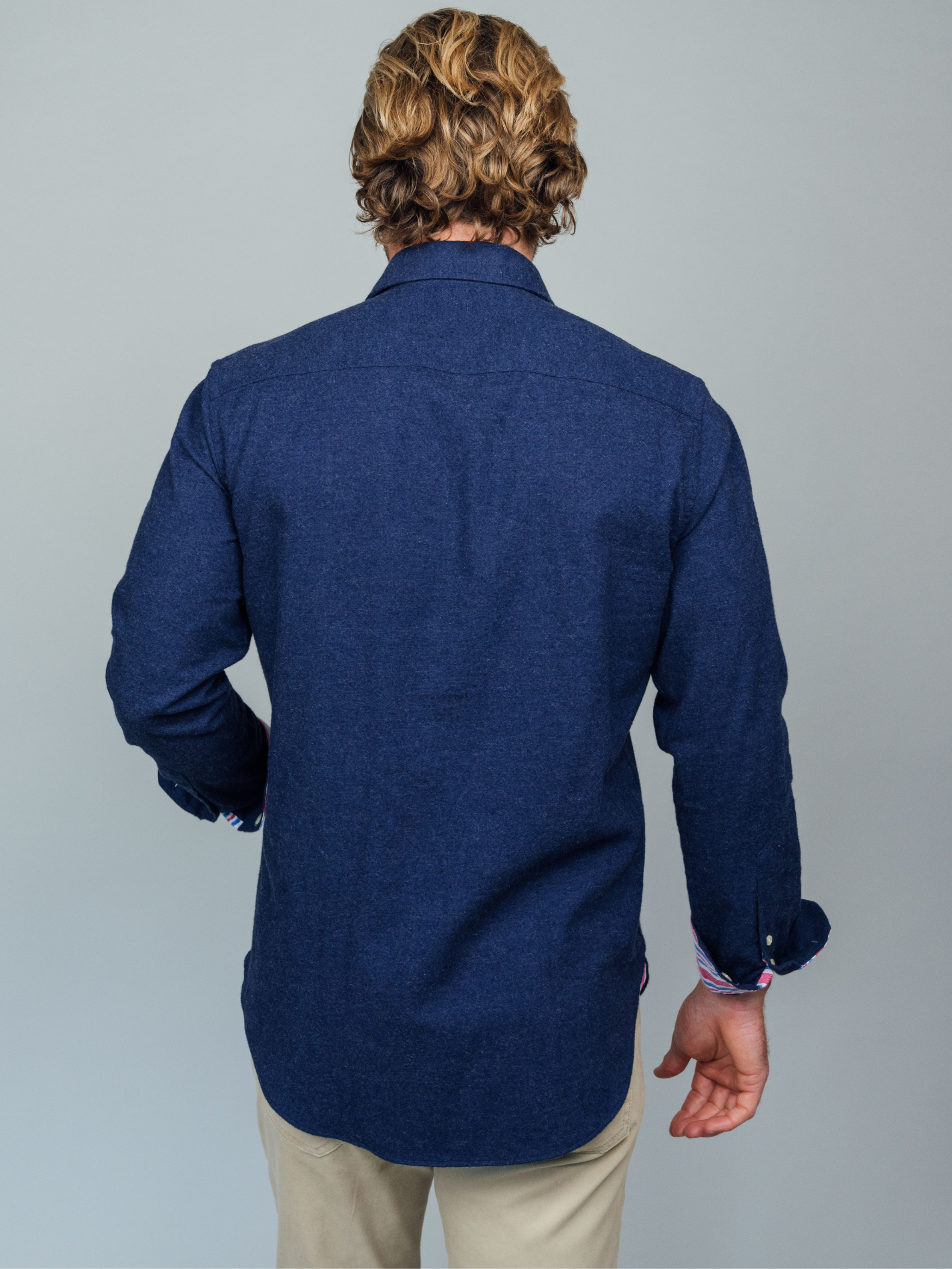 Navy Cotton-Cashmere Shirt