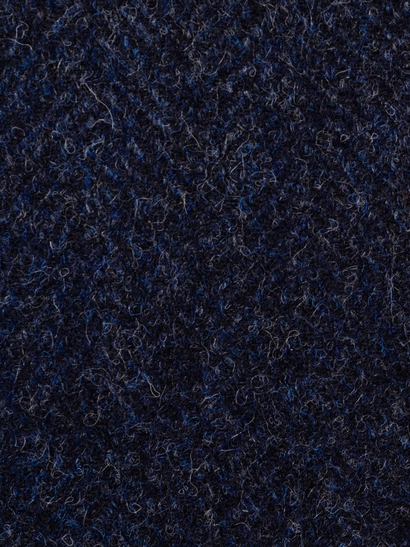 Mens navy wool overcoat - fabric close up
