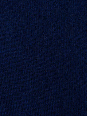 Mens Navy Quarter Zip Jumper - Wool & Cashmere blend - fabric close up