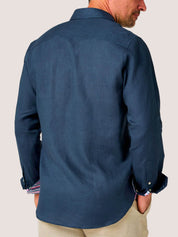 Deep Navy Linen Shirt
