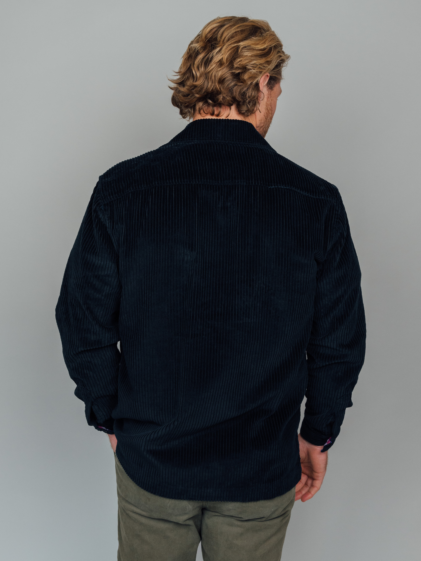 Dark Navy Cord Shirt-Jacket by Koy Clothing 