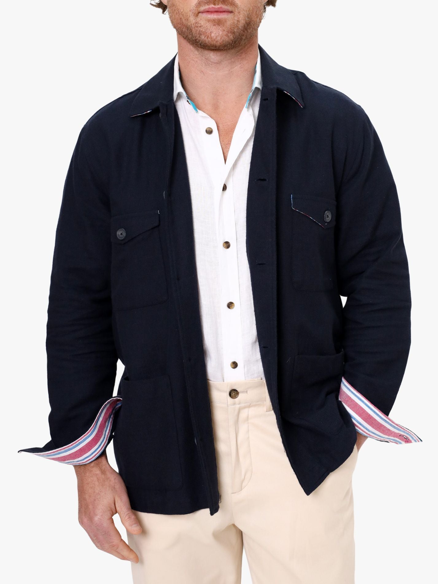 Navy Shirt-Jacket by Koy Clothing