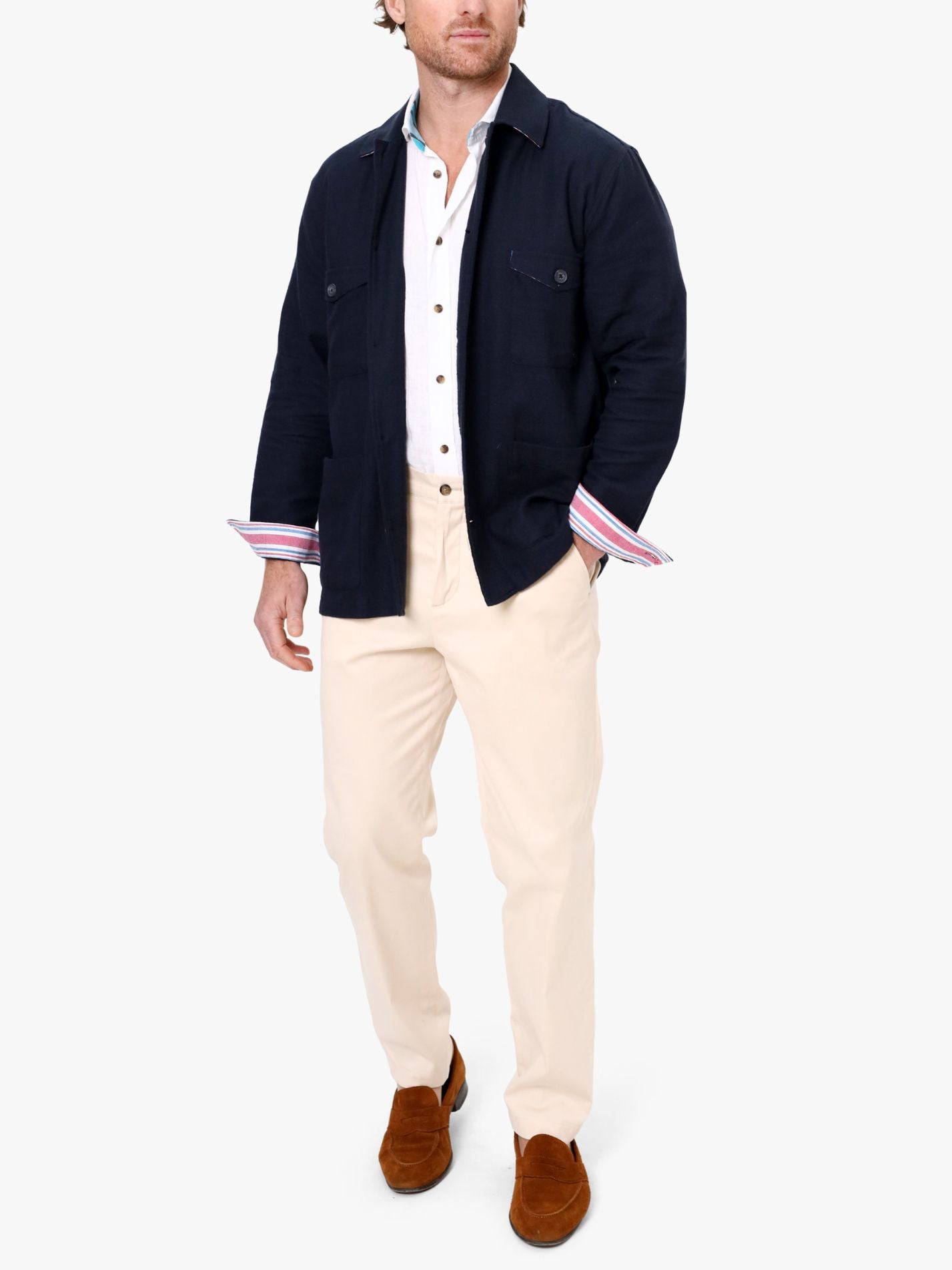 Navy Shirt-Jacket by Koy Clothing