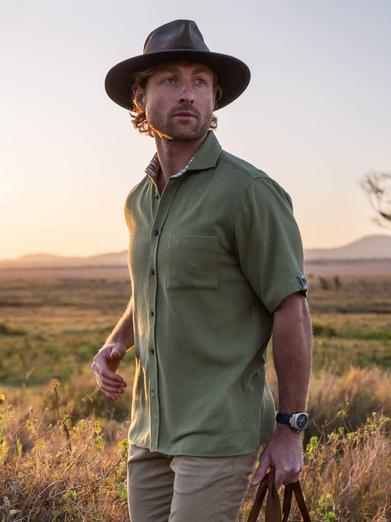 Olive Air Weave Shirt