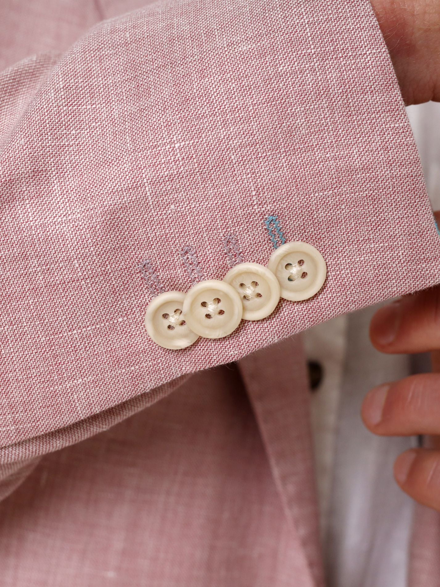 Pink Linen Blend Blazer