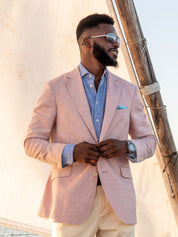 Pink Linen Blend Blazer/Suit