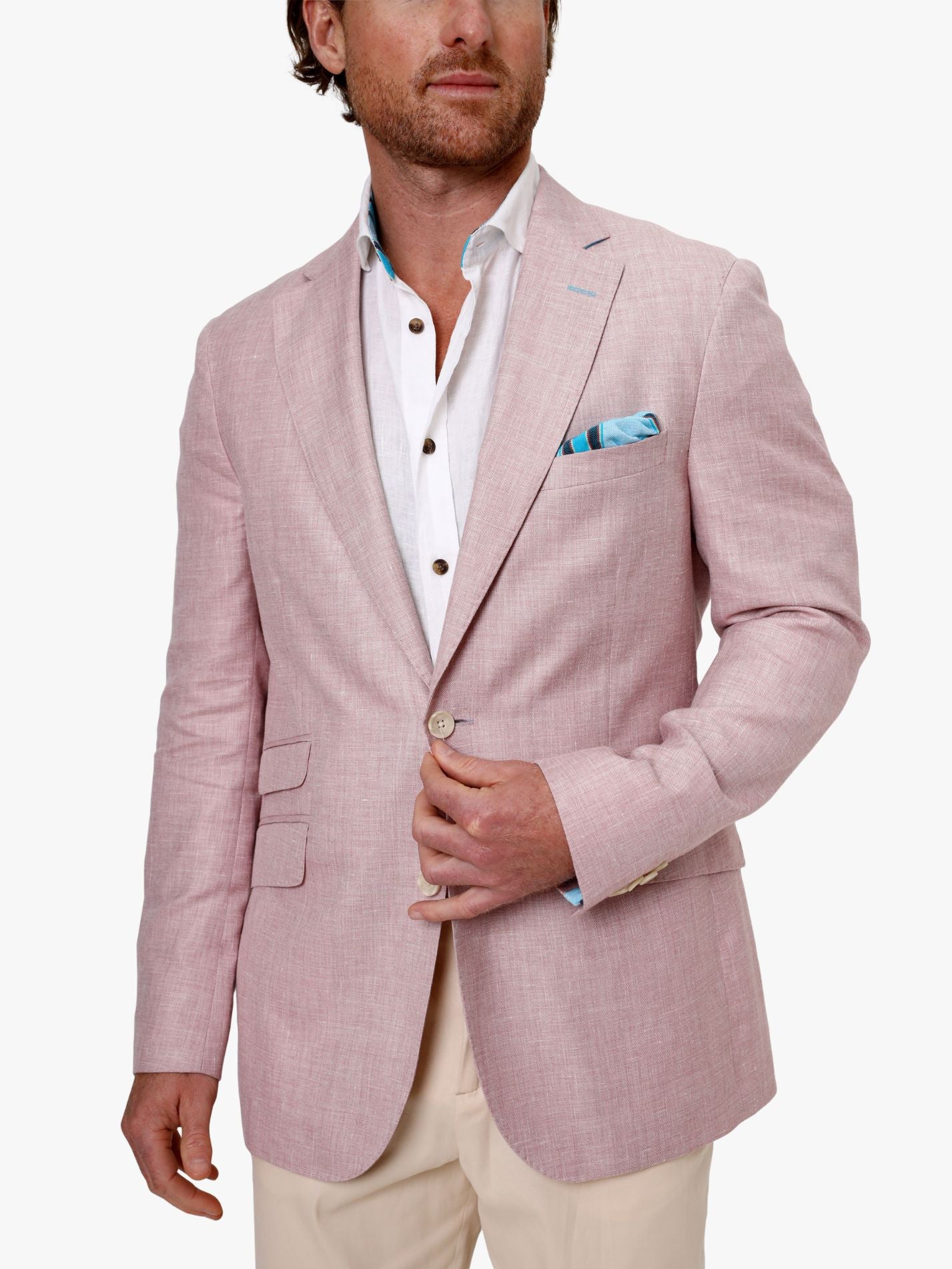 Pink linen sport coat best sale