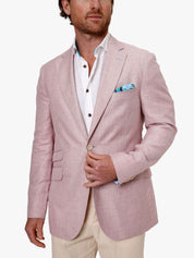 Pink Linen Blend Blazer/Suit