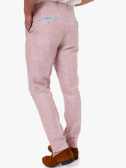 Pink Linen Suit Trousers by Koy Clothing