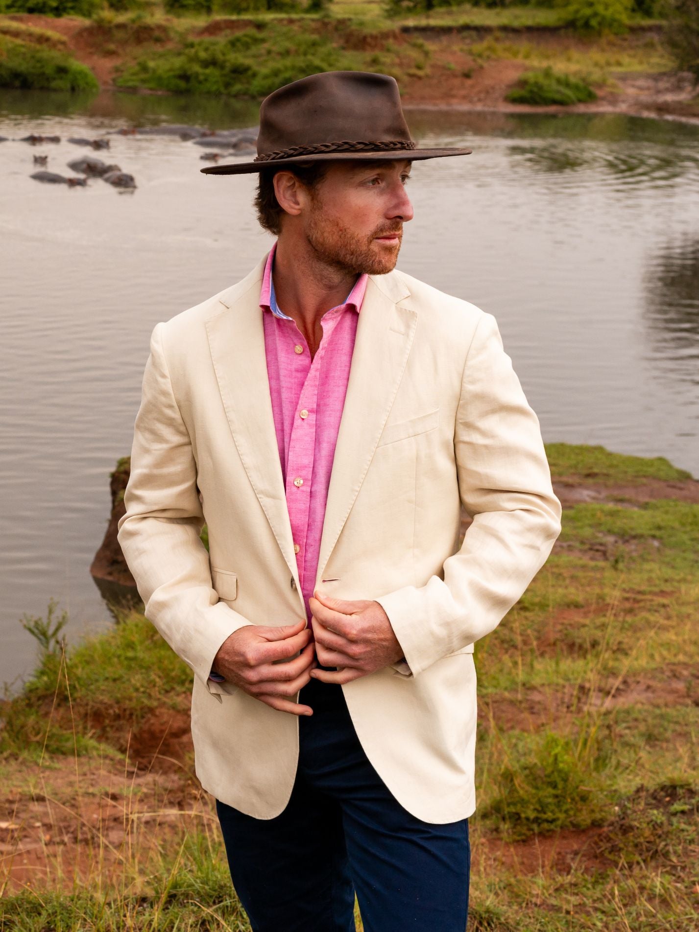 Cream Linen Blazer