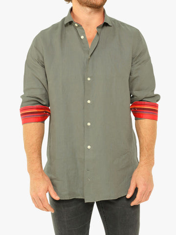 Mara Safari Khaki Linen Shirt