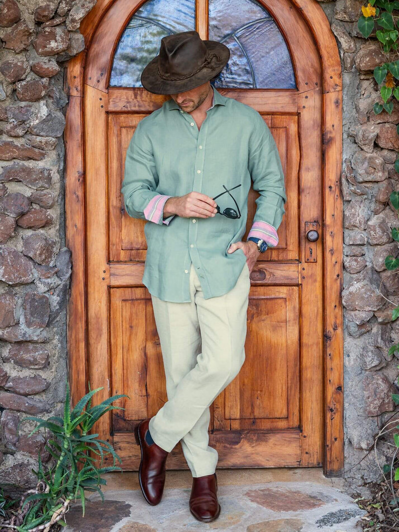 Sage Green Linen Shirt