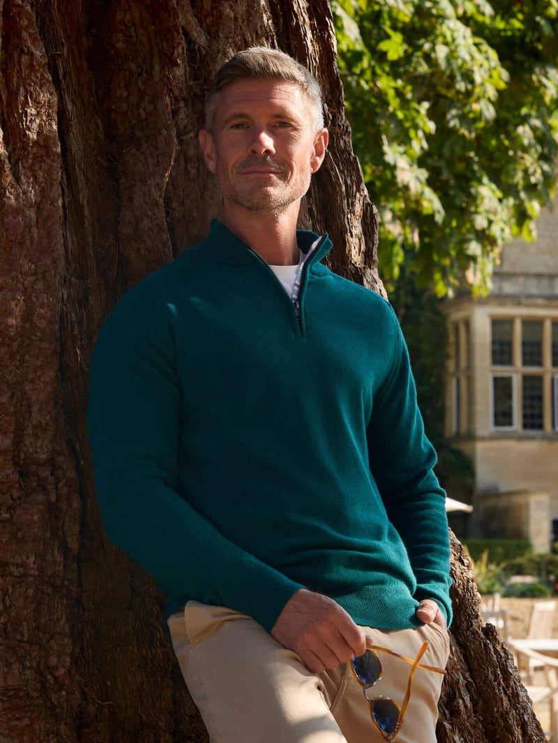 Teal Quarter Zip