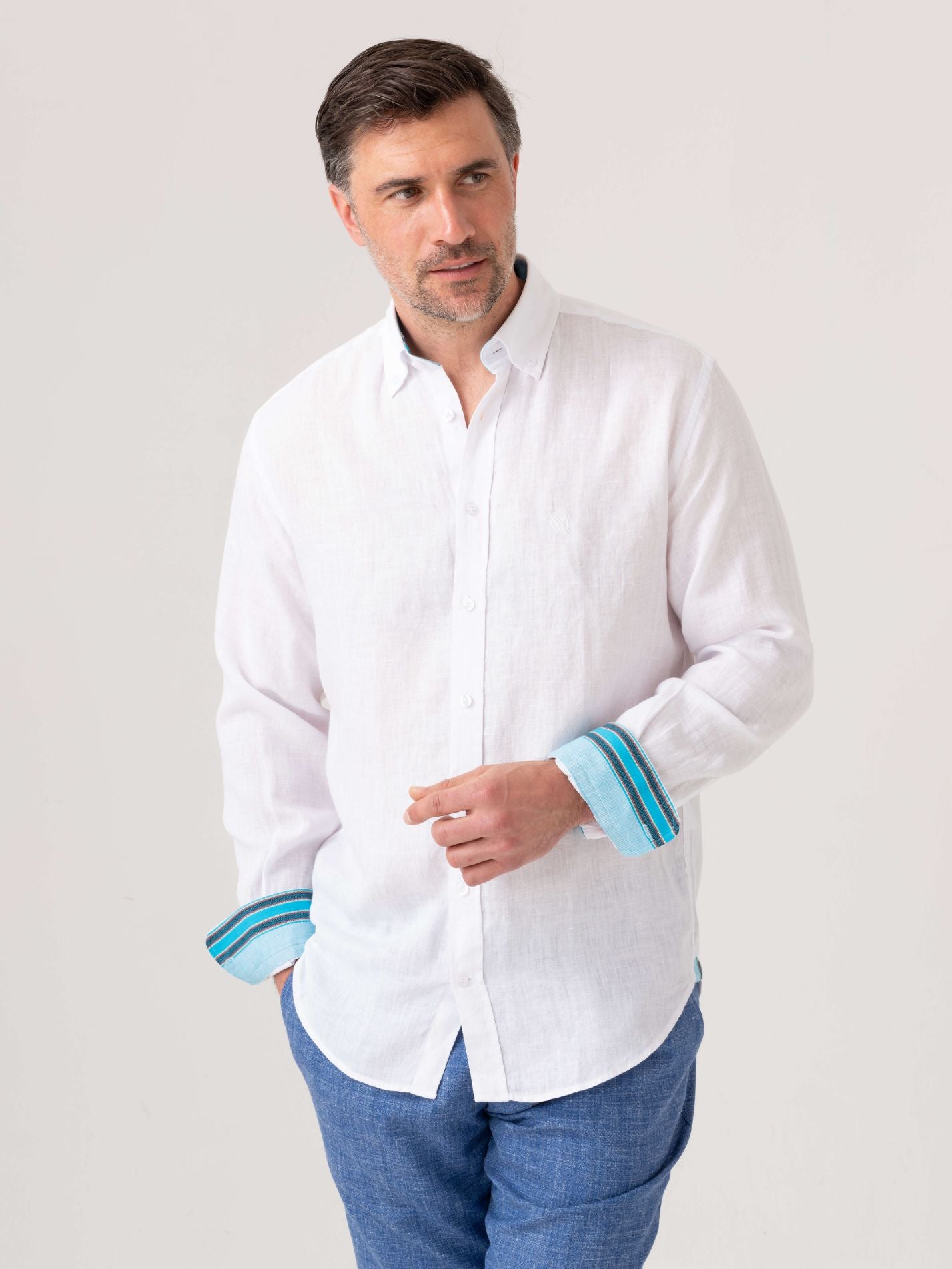 Luo Classic White Linen Shirt