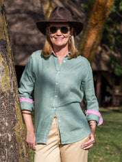 Women's Sage Linen Shirt