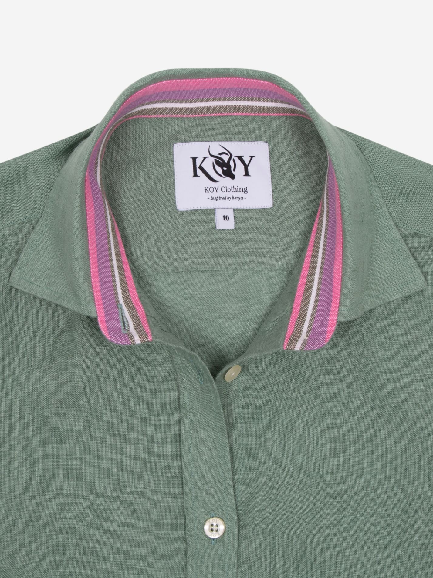 Women's Sage Linen Shirt