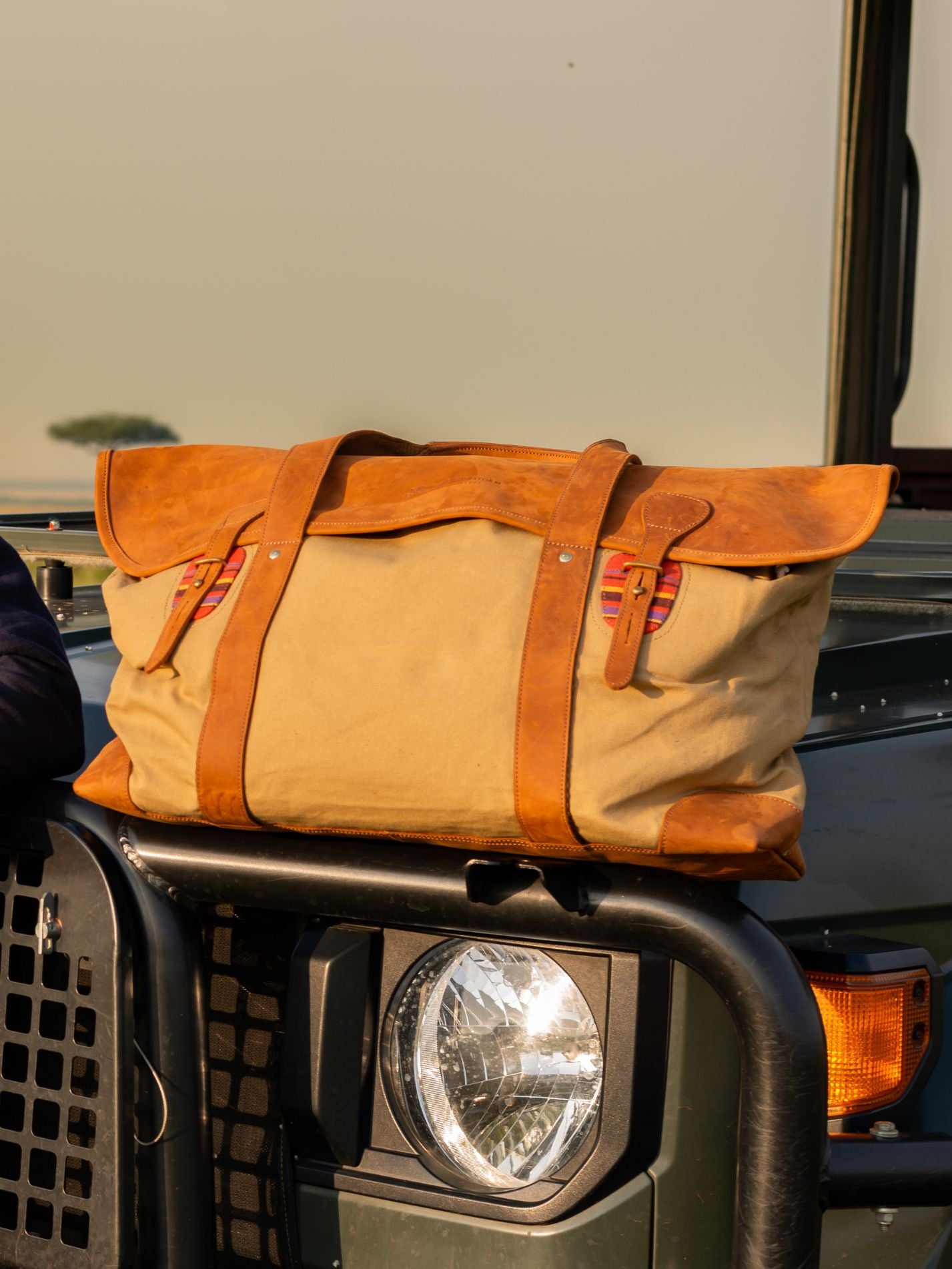 Canvas Weekender Bag - Tan