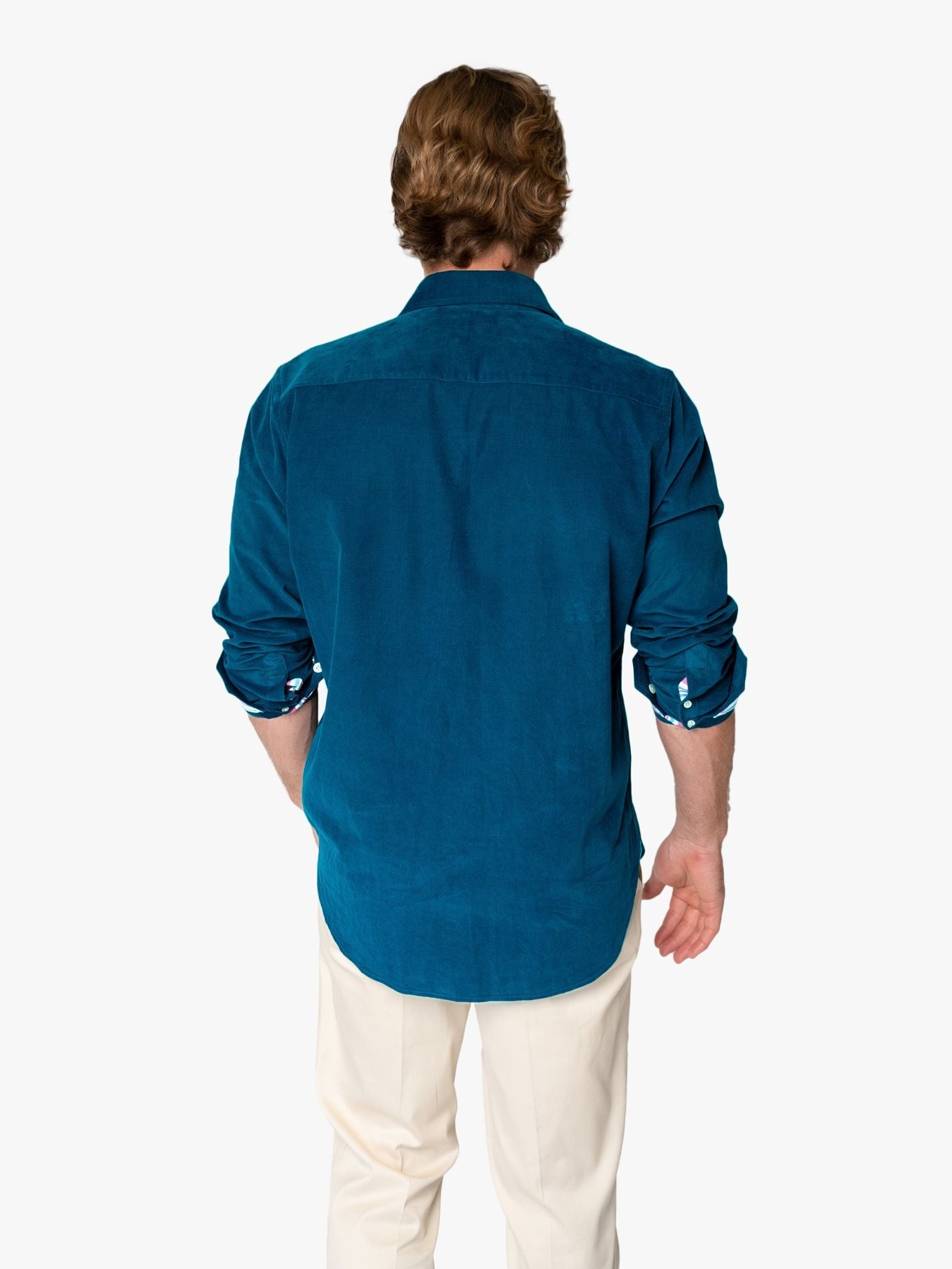 Teal-Blue Cord Shirt