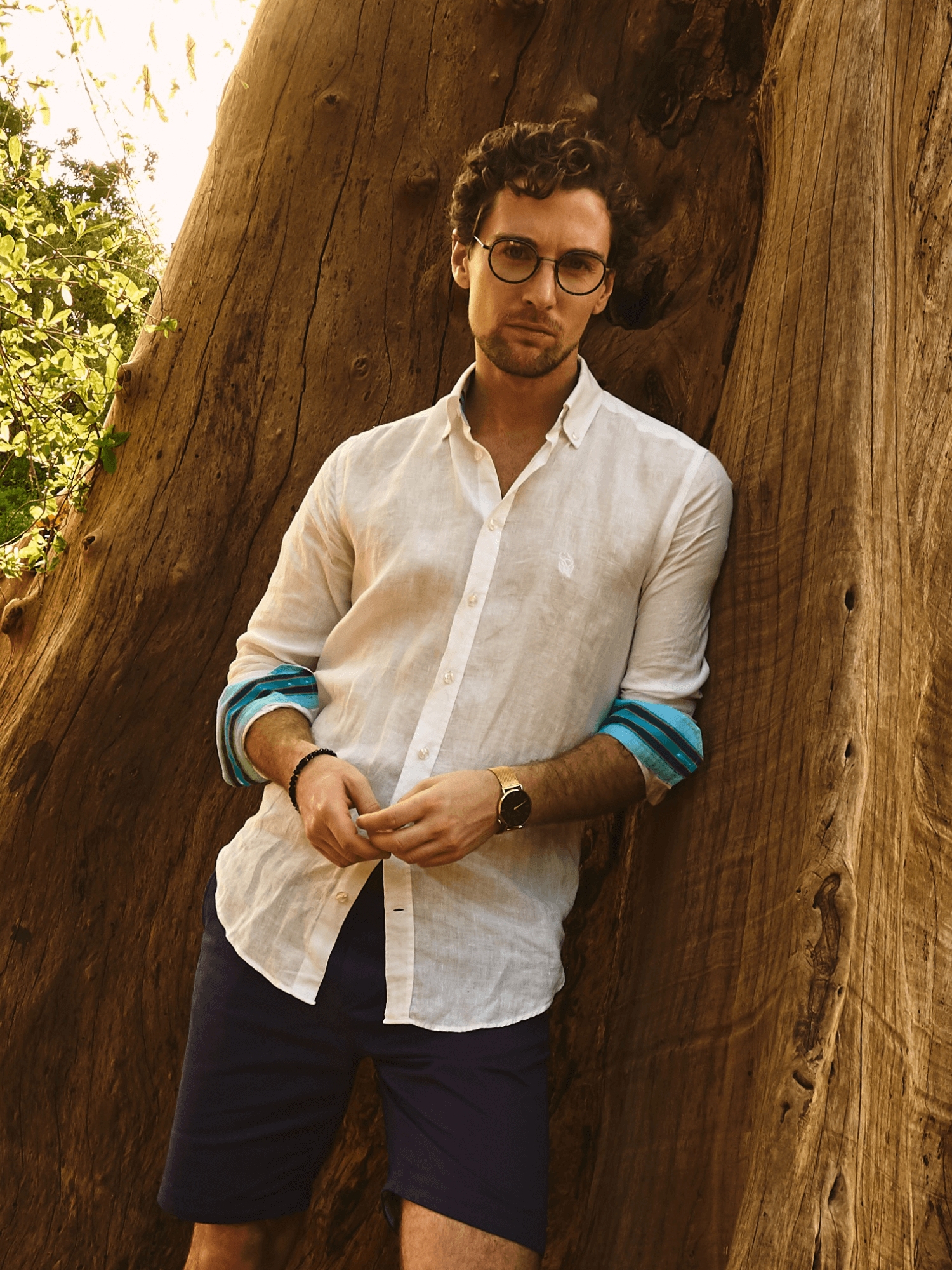 Luo Classic White Linen Shirt