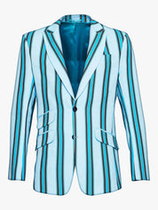Turquoise Striped Kikoy Blazer