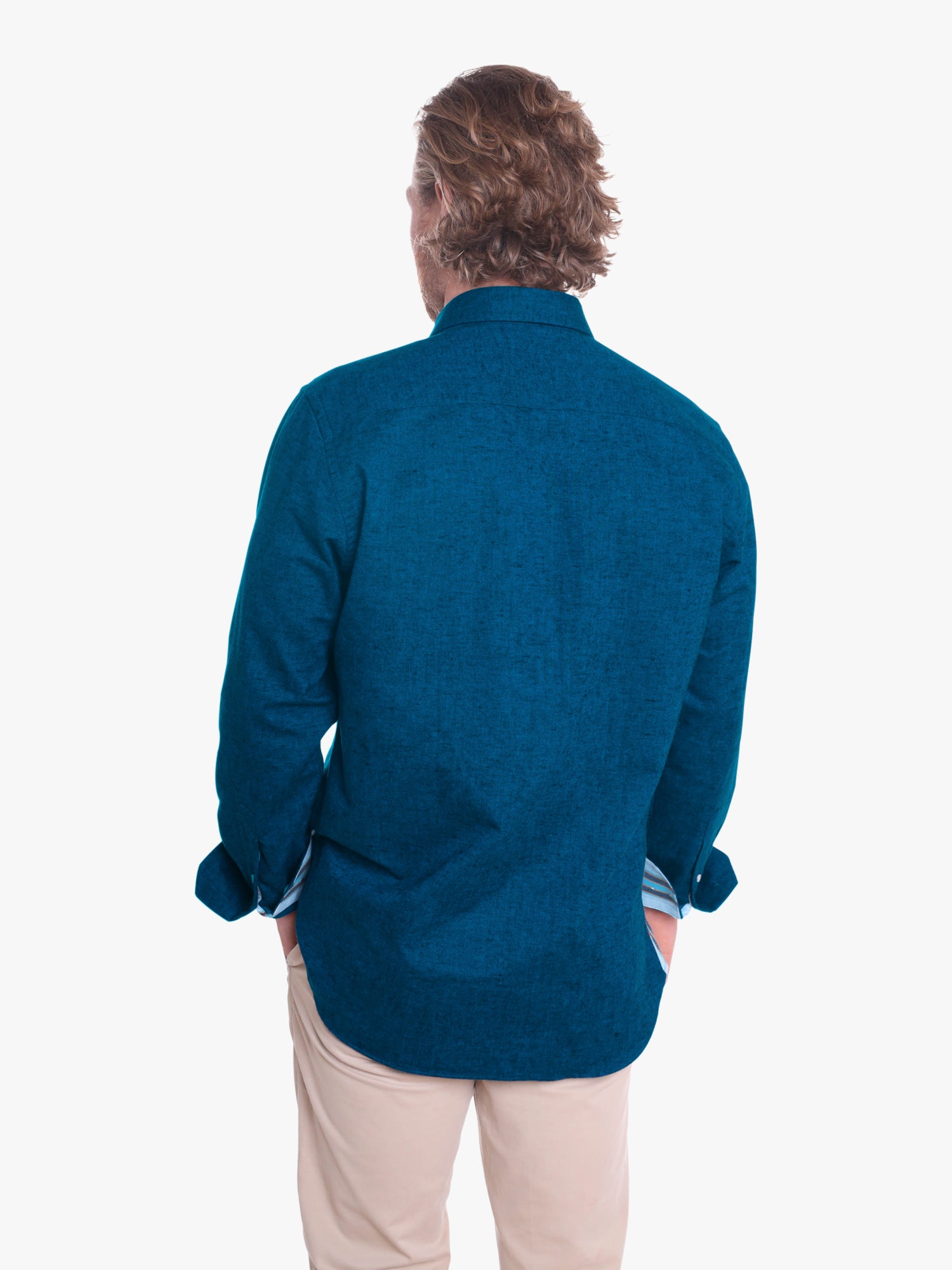 Cheza Navy Cotton/Linen Shirt
