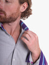 Oyster-Grey Herringbone Shirt