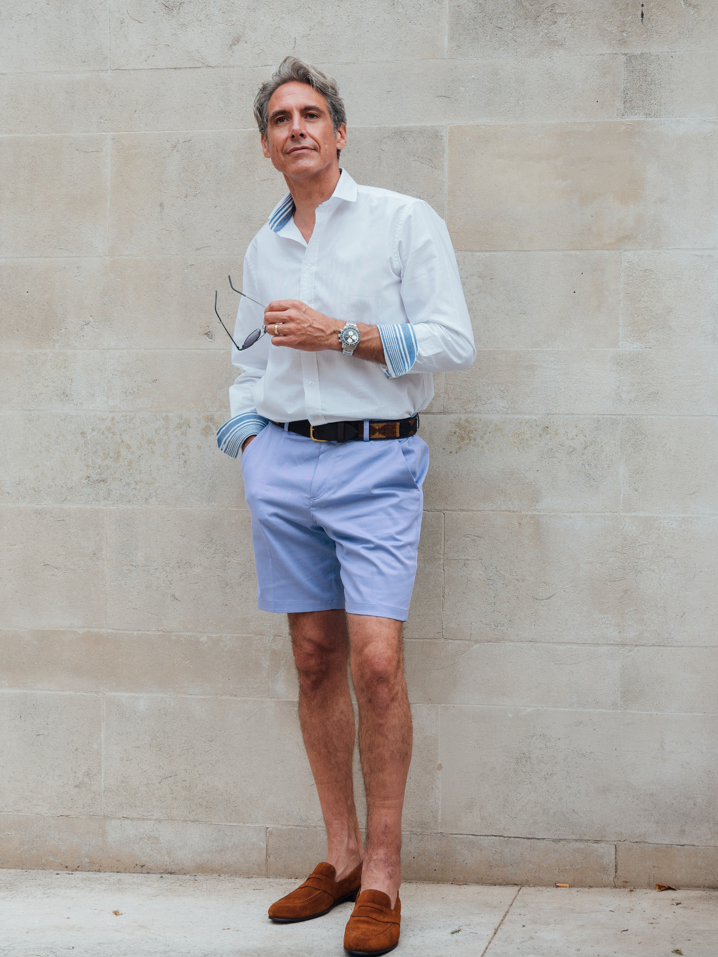 Light Blue Chino Shorts