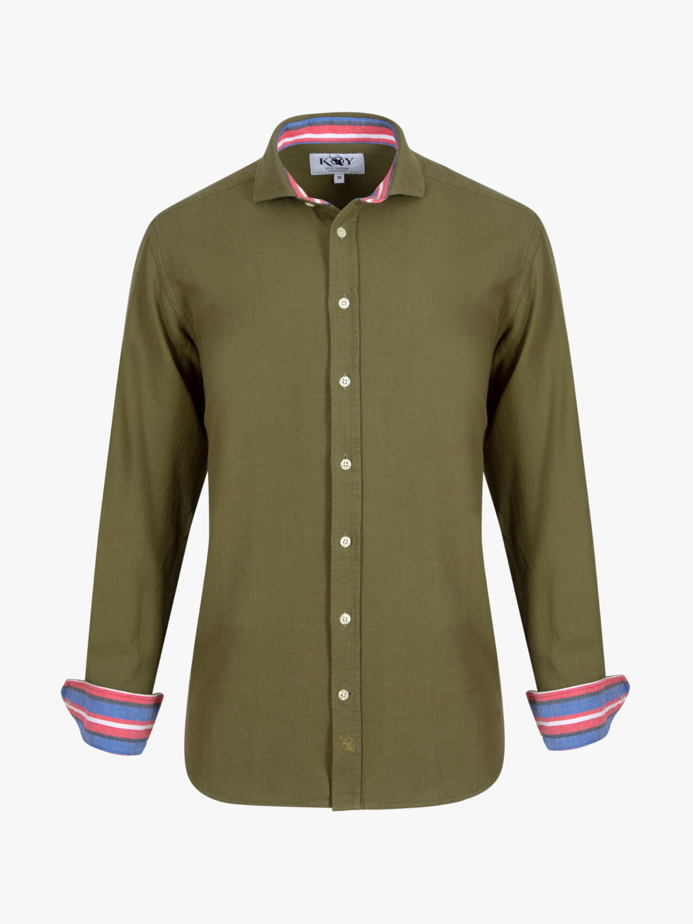 Olive Brushed Cotton Shirt