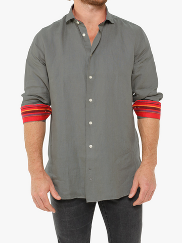 Mara Safari Khaki Linen Shirt