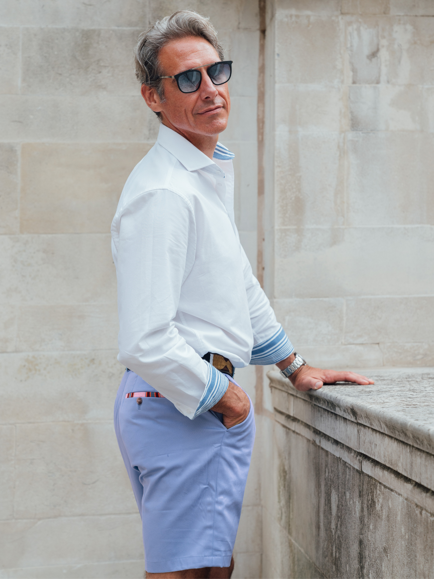 Light Blue Chino Shorts
