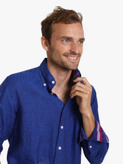 Kamba Navy Linen Shirt