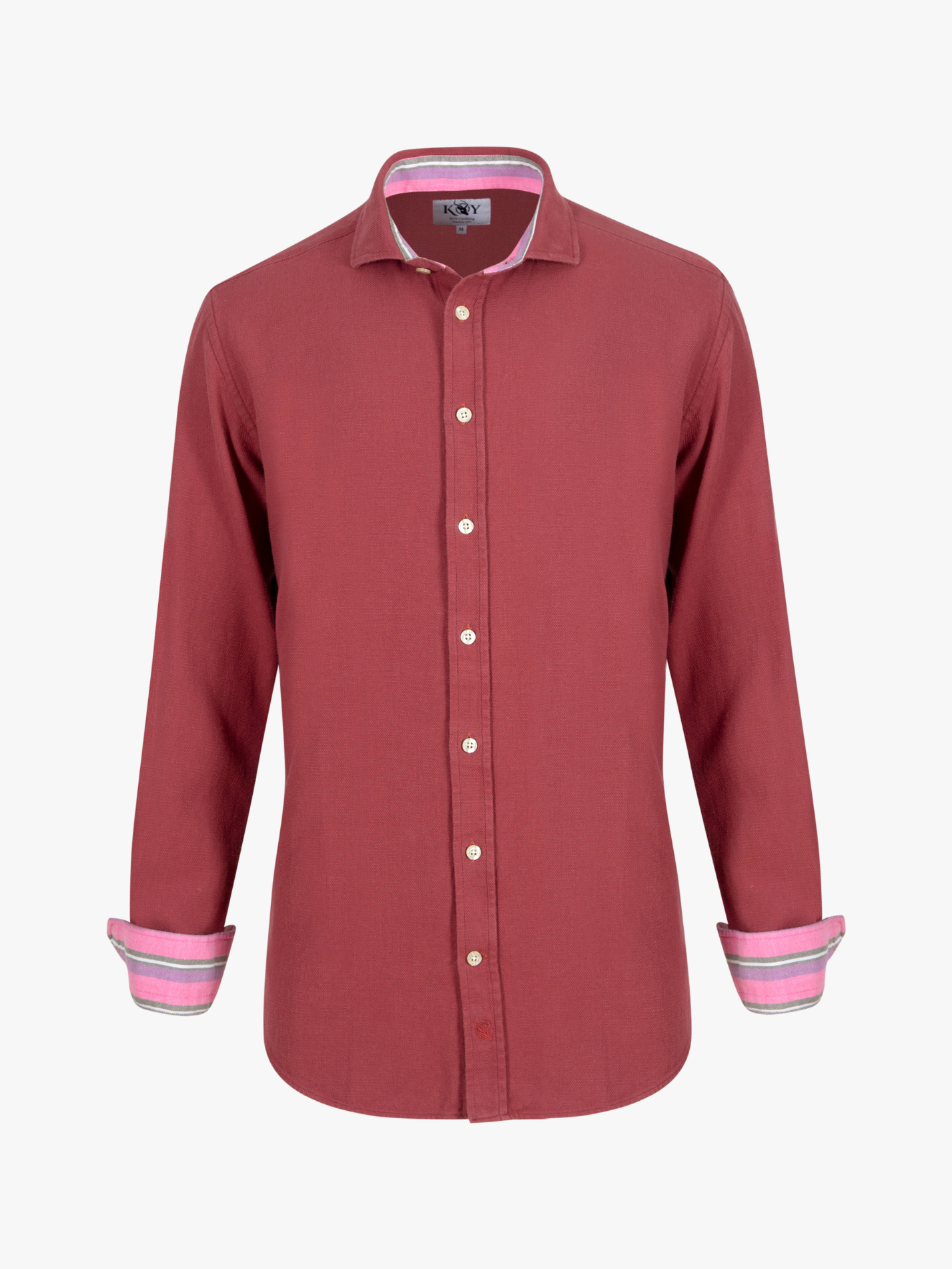 Coral Brushed Cotton Shirt