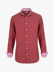 Coral Brushed Cotton Shirt
