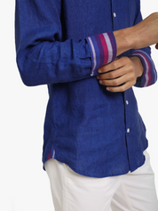 Kamba Navy Linen Shirt