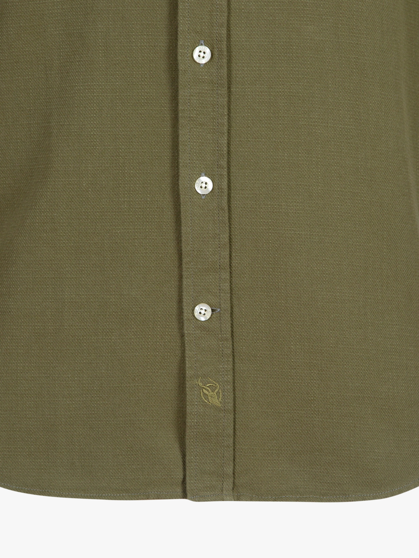 Olive Brushed Cotton Shirt