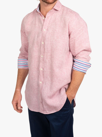 Dusty Pink Linen Shirt