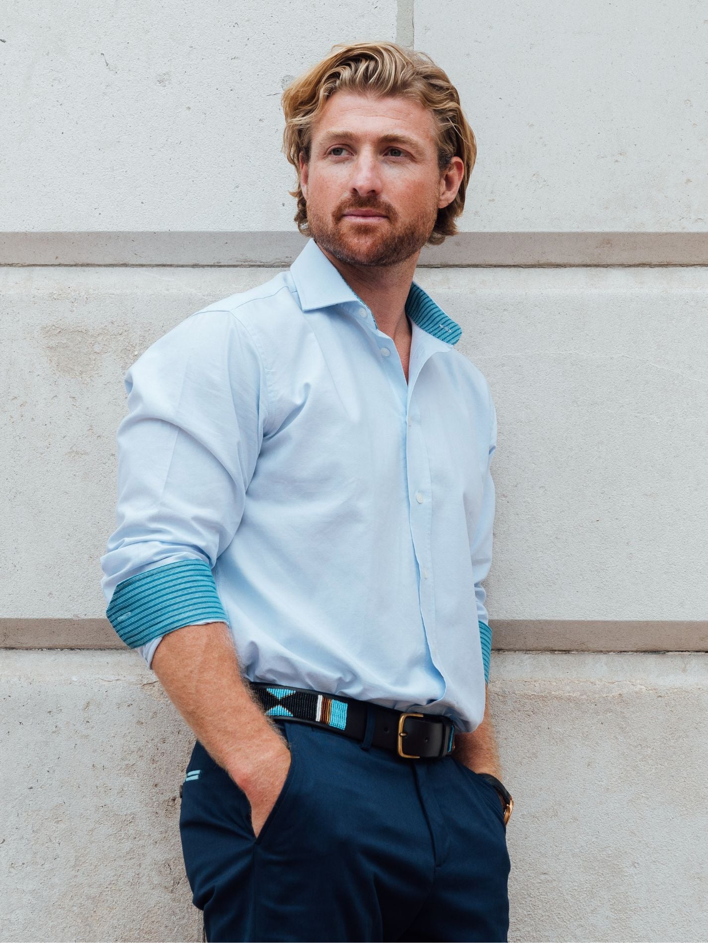 Mtoto Blue Organic Oxford Shirt