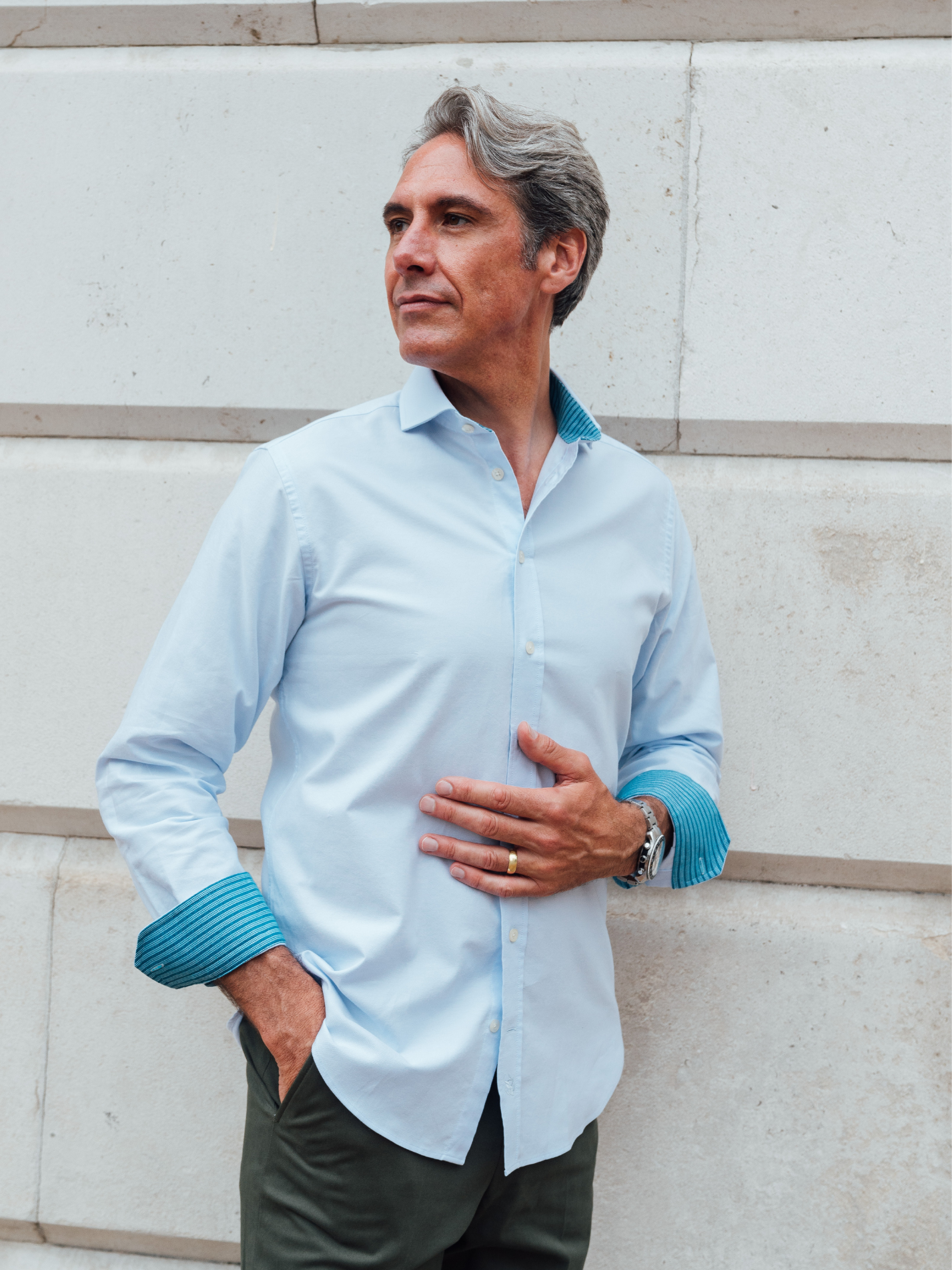 Mtoto Blue Organic Oxford Shirt